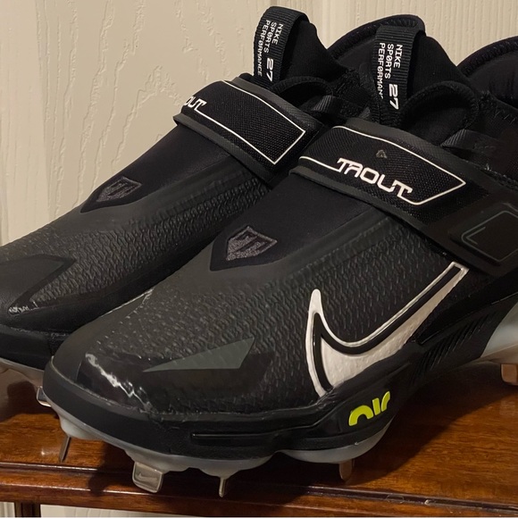 Nike Force Zoom Trout 8 Elite Baseball Cleats CZ5913-010 Black Grey Men Sz 7 NEW - Picture 2 of 10